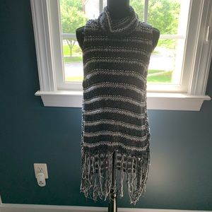 Free People sleeveless mesh turtle neck